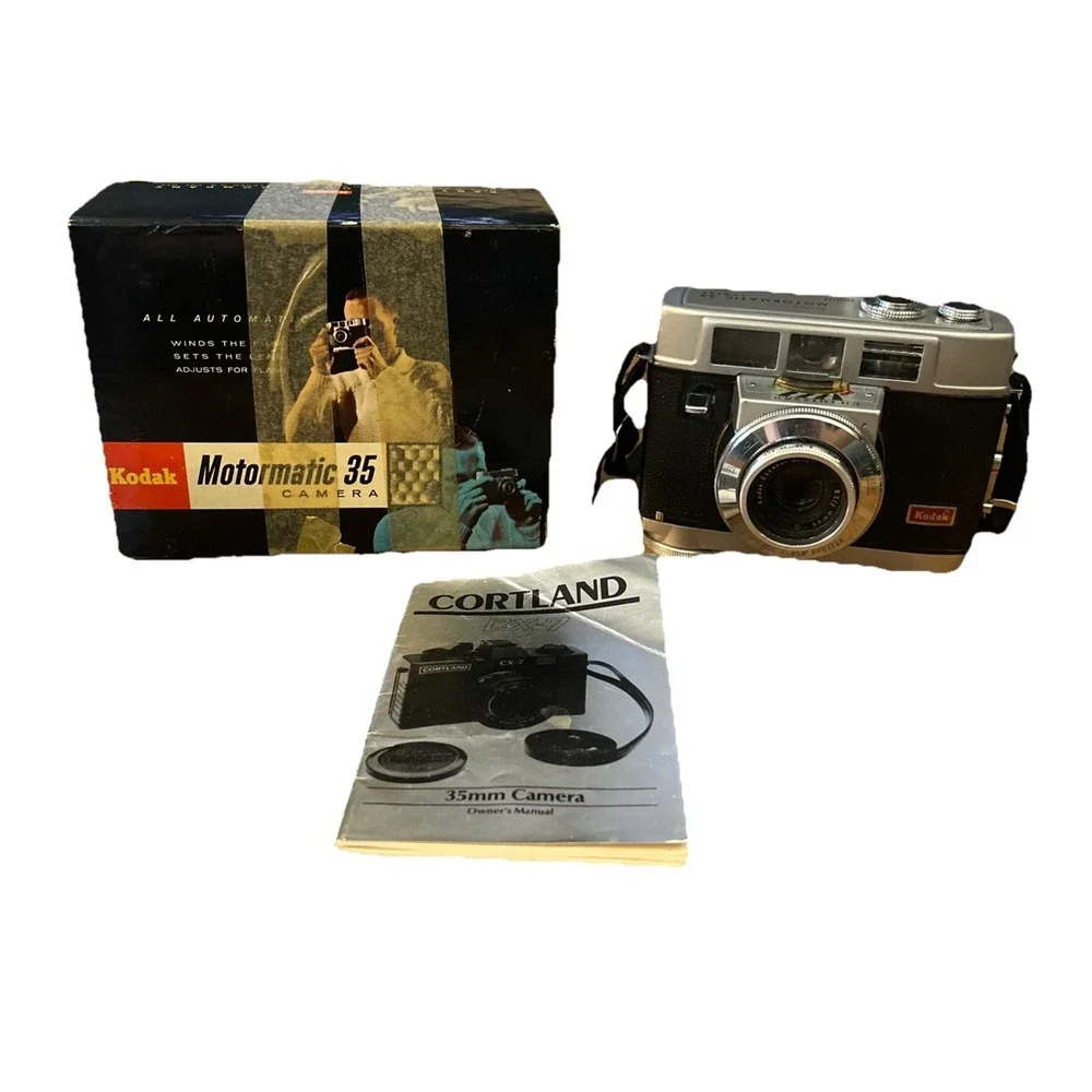 Vintage Kodak Motormatic 35 Camera  With Box And Owners Manual